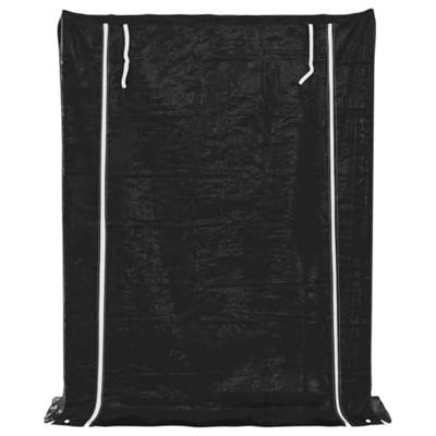 Haardhoutrek met regenhoes 150x40x200 cm gegalvaniseerd staal