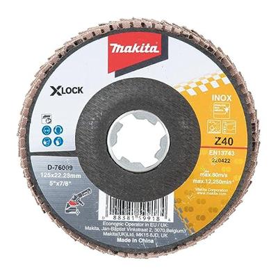 Makita Accessoires Lamellenschuurschijf X-LOCK 125mm Z40 - D-76009 D-76009