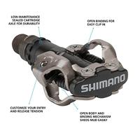 Shimano deore pd-m520 spd mtb black - thumbnail