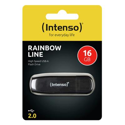 USB stick INTENSO Rainbow Line 16 GB Zwart 16 GB USB stick - thumbnail