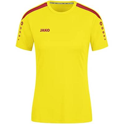 JAKO 4223D Shirt Power Km Dames - Citroen/Rood - 38