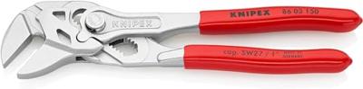 Knipex sleuteltang | 150 mm lengte | tang en schroefsleutel in eén | kunststof bekleed | verchroomd - 86 03 150 sb