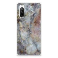Sony Xperia 10 III | TPU | Siliconen hoesje | Marmer Grijs - thumbnail