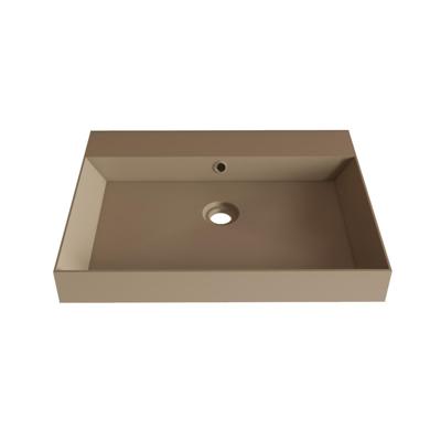 Wastafel Gliss Design Lako 60 cm Zonder Kraangat Mat Cappuccino Gliss Design