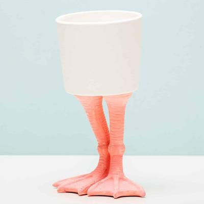 Bloempot met flamingopoten - Groot Bloempot met flamingopoten - Groot