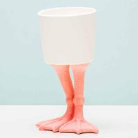 Bloempot met flamingopoten - Groot - thumbnail