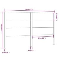 Hoofdbord 146x4x100 cm massief grenenhout wit - thumbnail