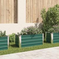 VidaXL Plantenbak verhoogd 100x40x45 cm gegalvaniseerd staal groen - thumbnail