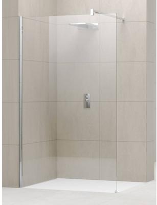 Novellini Giada inloopdouche H 68 70x195cm met muursteun 100cm chr/helder GIADAH701K giadah70-1k