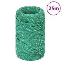 VidaXL Boottouw 2 mm 25 m polypropyleen groen - thumbnail