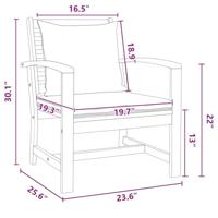Tuinstoelen 2 pcs Bruin 60 x 65 x 76.5 cm Massief teakhout - thumbnail