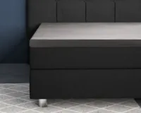 Primaviera Deluxe Topper Satijn Hoeslaken Grijs 90 x 220 cm - thumbnail