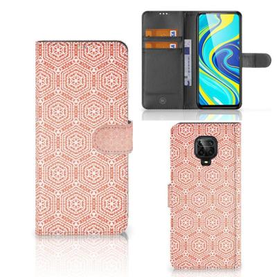 Xiaomi Redmi Note 9 Pro | Note 9S | Telefoon Hoesje | Pattern Orange | Portemonnee hoesje Xiaomi Redmi Note 9 Pro | Note 9S | Telefoon Hoesje | Pattern Orange | Portemonnee hoesje