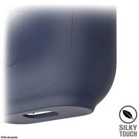 Staand hoesje voor AirPods 1 & 2 siliconen AirPods hoesje, zichtbaar oplaadbaar, extra grip hoogglans oppervlakteafwerking, compatibel met draadloos opladen - Marineblauw - thumbnail