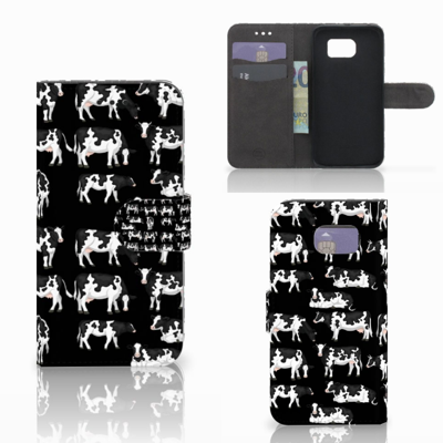 Samsung Galaxy S6 | S6 Duos Telefoonhoesje met Pasjes Koetjes Samsung Galaxy S6 | S6 Duos Telefoonhoesje met Pasjes Koetjes