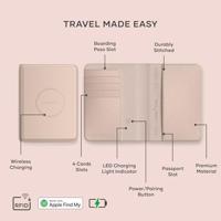 Satechi FindAll vegan-lederen paspoort hoesje met FindMy - Desert Rose - thumbnail