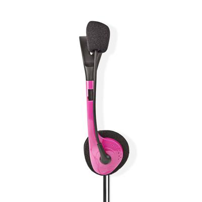 Nedis PC-Headset | On-Ear | Stereo | 2x 3.5 mm | 2 m | Roze | 1 stuks - CHST100PK CHST100PK Nedis PC-Headset | On-Ear | Stereo | 2x 3.5 mm | 2 m | Roze | 1 stuks - CHST100PK CHST100PK