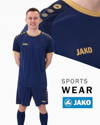 JAKO 4224 Shirt Iconic Km - Navy/Marine/Goud - S
