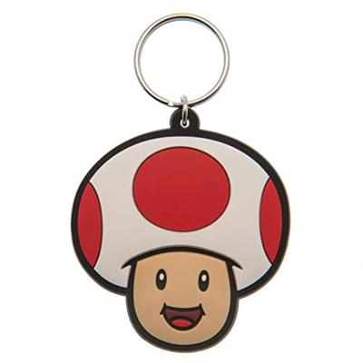 Super Mario Rubber Keychain Toad 6 cm