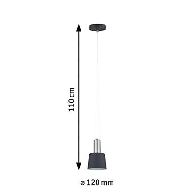 Paulmann Neordic Haldar 79691 Hanglamp LED E14 20 W Donkergrijs, Chroom Paulmann Neordic Haldar 79691 Hanglamp LED E14 20 W Donkergrijs, Chroom