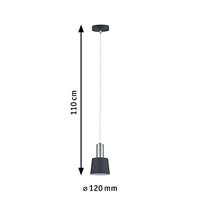 Paulmann Neordic Haldar 79691 Hanglamp LED E14 20 W Donkergrijs, Chroom - thumbnail