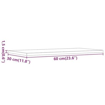 Wandschappen 4 st 60x30x1,5 cm bewerkt hout oud houtkleurig - thumbnail