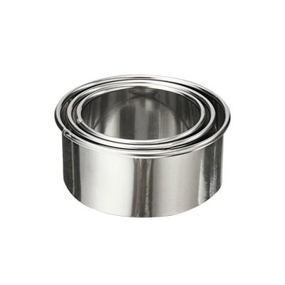 3 stuks roestvrijstaal ronde dumplings wrappers mallen set Cutter Maker tools (circulaire)