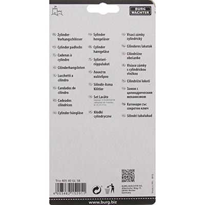 Burg Wächter 15291 Hangslot 37.60 mm Gelijksluitend Messing Sleutelslot