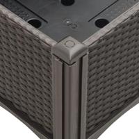 Plantenbak met poten 160x120x42 cm polypropeen bruin - thumbnail