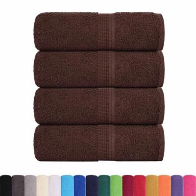 VidaXL Washandjes frogn 4 st 30x30 cm 360 g/m² bruin