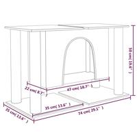 VidaXL Kattenmeubel met sisal krabpalen 50 cm donkergrijs - thumbnail
