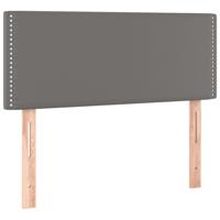 Boxspring met matras kunstleer grijs 120x190 cm - thumbnail
