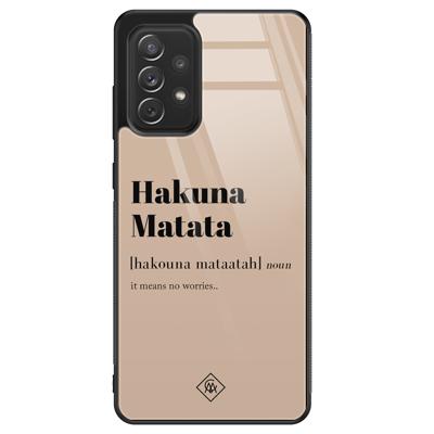 Samsung Galaxy A52s glazen hardcase - Hakuna Matata
