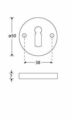 Sleutelrozet Elegant BB groot MGC