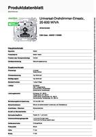 Merten MEG5139-0000 Dimmer (inbouw) Geschikt voor lampen: Gloeilamp, Halogeenlamp Aluminium - thumbnail