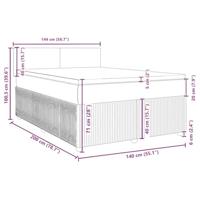 Boxspring met matras fluweel lichtgrijs 140x200 cm - thumbnail