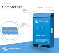 Victron Energy Phoenix Smart 12/50 (2+1) Loodaccu-lader 12 V Laadstroom (max.) 50 A - thumbnail