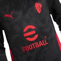 PUMA AC Milan Trainingstrui 1/4-Zip 2025-2026 Kids Zwart Rood - thumbnail