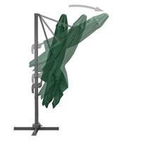 Zweefparasol met aluminium paal 400x300 cm groen - thumbnail