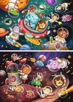 Ravensburger Legpuzzel dieren in de ruimte, 12st. - thumbnail