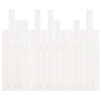 Hoofdbord wandmontage 95,5x3x80 cm massief grenenhout wit