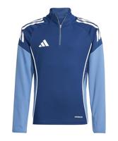 adidas Tiro 25 Competition Trainingstrui 1/4-Zip Kids Donkerblauw Lichtblauw Wit - thumbnail