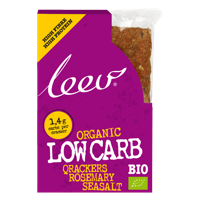 Leev Bio qrackers rosemary seasalt 3 x 2 stuks 6 Stuks - thumbnail
