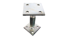 Waelbers paalhouder hoogte verstelb 70x70, blauw verzinkt (GV) - 1 Stuk(s) - 426571.99 - thumbnail