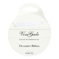 Creativ Company Decoratie lint, b: 6 mm, wit, 15 m/ 1 rol - thumbnail