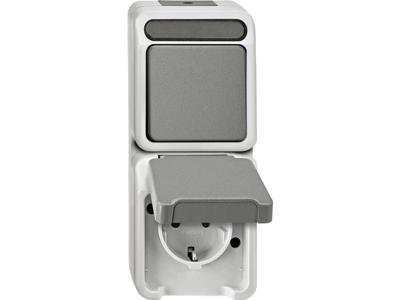 Merten MEG3495-8029 Wandcontactdoos, Wisselschakelaar Compleet 1 stuk(s) Merten MEG3495-8029 Wandcontactdoos, Wisselschakelaar Compleet 1 stuk(s)