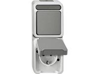 Merten MEG3495-8029 Wandcontactdoos, Wisselschakelaar Compleet 1 stuk(s) - thumbnail