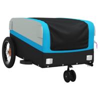Fietstrailer 30 kg ijzer zwart en blauw - thumbnail
