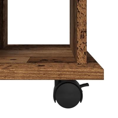 Rolkast 60x45x60 cm bewerkt hout oud houtkleurig