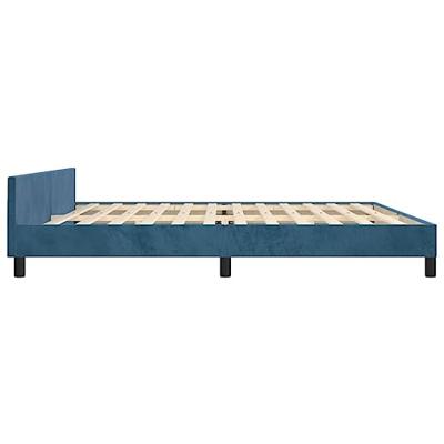 Bedframe zonder matras 200x200 cm fluweel donkerblauw